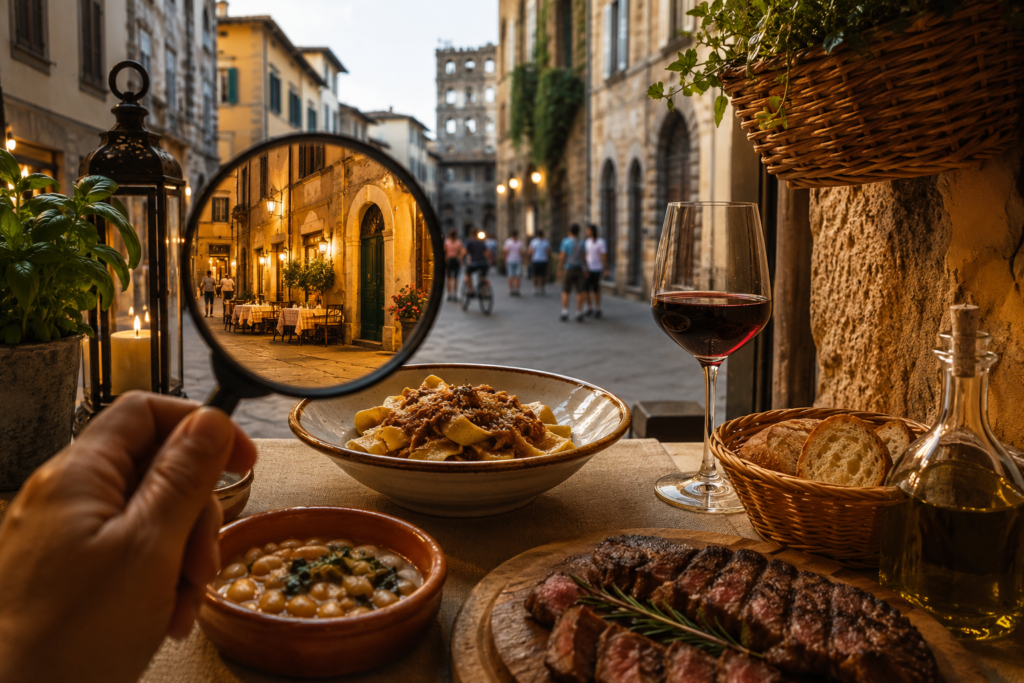 cercando il miglior ristorante a lucca